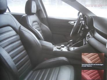 Alfa Romeo Giulia Quadrifoglio Großformat Prospekt Juli 2016 NEU