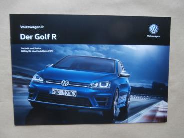VW Golf7 R Modelljahr 2017 Technik und Preise