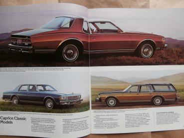 Chevrolet 1979 Caprice Classic, Impala and Bel Air Prospekt September 1978 Engische Sprache