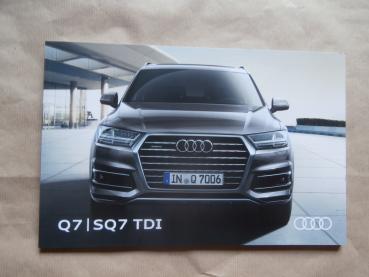Audi Q7 +SQ7 TDI (Typ 4M) Prospekt Oktober 2017 NEU