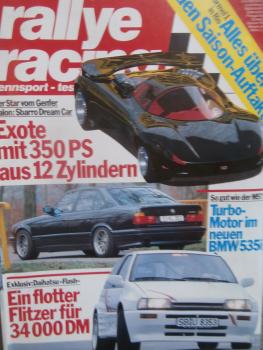 rallye racing 7/1989 Kailine BMW 535i E34,Pajero V6 vs. Range Rover Vogue,Auchter & Beck Daihatsu Charade GTi,
