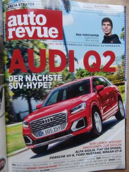 auto revue 7/2016 Audi Q2,911R, Giulia,Fiat 124 Spider, Mustang, Nissan GT-R