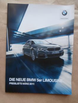BMW 530i +xDrive 540i M550i 530e iPerformance,520d,+ED Edition 530d +xDrive G30 März 2017