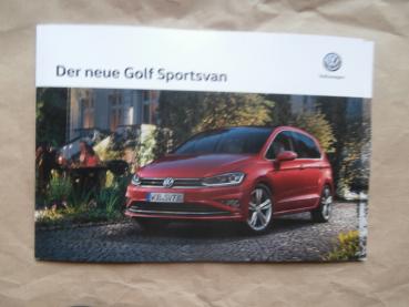 VW Golf VII Sportsvan Trendline Comfortline Highline +Zubehör November 2017 +Preisliste NEU