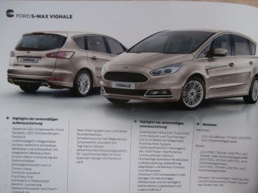 Ford Vignale Edge S-Max Mondeo Kuga Prospekt Dezember 2016 NEU