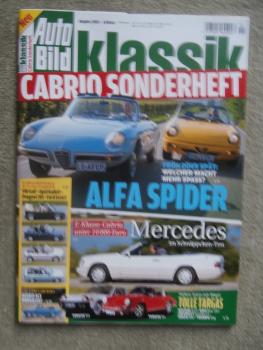 Auto Bild klassik Cabrio Sonderheft 1/2018 Alfa Spider, E-Klasse Cabrio A124,Porsche 914 und 911,VW 1500 Cabriolet
