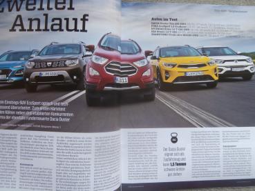 Auto Zeitung 12/2018 Kia Stonic 1.0T-GDI 2WD vs. Duster TCe 125 2WD vs. EcoSport 1.0 vs. Kona 1.0T-GDI vs. Tivoli 1.6e-XGi160 2WD