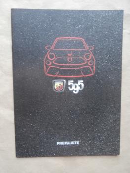 Abarth 595 Pista Turismo Competizione Preisliste August 2017