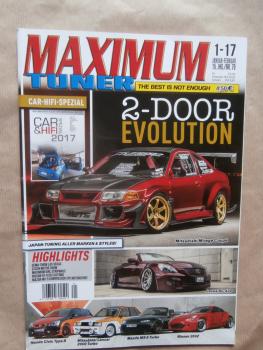 Maximum Tuner 1-2017 Mitsubishi Mirage Coupé,Honda Civic Type R, Lancer 2000 Turbo,MX-5 Turbo, 350Z,Lexus SC 430,