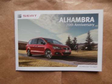 Seat Alhambra 20th Anniversary Sonderprospekt Mai 2016 NEU