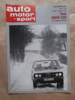 AMS 4/1975 BMW 528 E12 Test von Werner Schruf