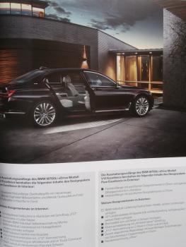 BMW 740i/Li 750i/Li M760Li 730d/Ld 740d/Ld 750d/Ld 740e/Le +Sportpaket +Individual September 2017