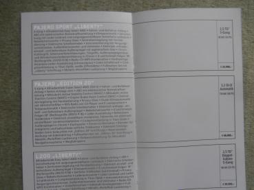 Mitsubishi Preisliste Space Star Sport +Motion +Outlander Motion +Pajero Motion +Liberty +Edition20 +L200 Liberty 5/2004