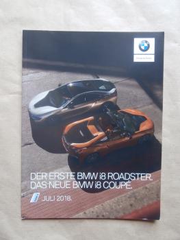 BMW i8 Roadster (i15) +i8 (i12) Coupé Juli 2018 +Preisliste Juli 2018