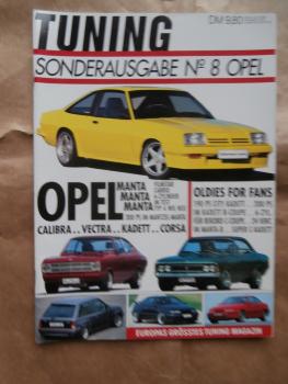 Tuning Sonderausgabe Opel Nr.8 Kadett B, GSi Cabrio,Ascona A, Calibra,Rekord C Coupé,Manta,Corsa,Vectra