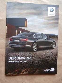 BMW 740i/Li 750i/Li M760Li 730d/Ld 740d/Ld 750d/Ld 740e/Le +Sportpaket +Individual Juli 2017