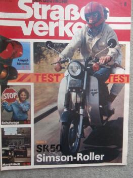 Der Deutsche Straßenverkehr 8/1986 Simson Roller SR50,Wartburg 353,Camptourist CT7
