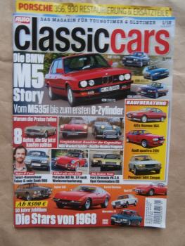 Auto Zeitung classiccars 1/2018 BMW M5 E28 E34 M5 E39, Alfa 164,Audi Quattro 20V,504 Coupe Kaufberatung, Pagode,