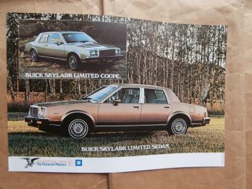 Buick Skylark Limited Coupé & Sedan Prospektblatt V6 Deutsch