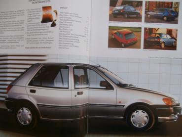 Ford Fiesta +S +XR2i Katalog 1990 +Preisliste