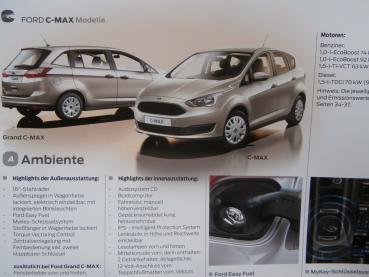 Ford C-Max & Grand C-Max Prospekt November 2016 NEU