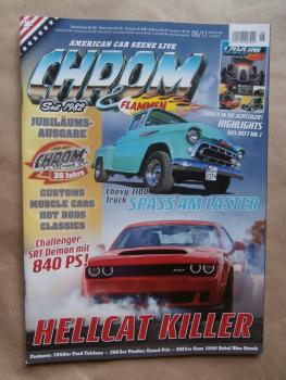 Chrom & Flammen 6/2017 58er Ford Fairlane,63er Pontiac Grand Prix,2017er Ram 1500 Rebel Blue Streak,