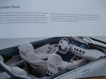 Mercedes Benz S-Klasse Cabriolet & Coupé S500 S63 S65 AMG März 2016 NEU