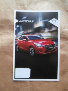 Mazda 2 +Exclusive  +Sports Prospekt Juli 2015 +Preisliste NEU