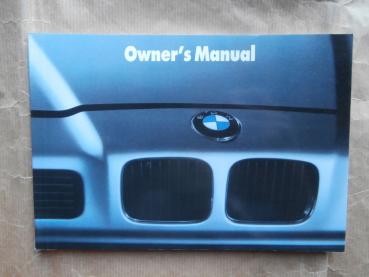 Owner"s Manual 850i E31 Coupe USA 1990