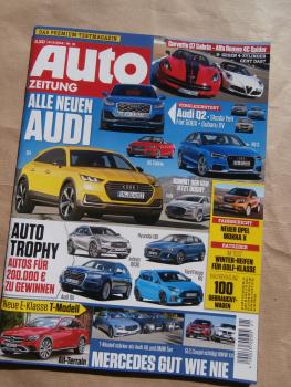 Auto Zeitung 21/2016 C7 Cabrio vs. 4C Spider,E-Klasse T All-Terrain BR213,GLC Coupé vs.X4,