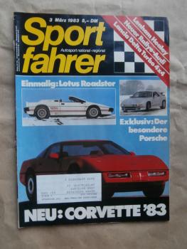 Sportfahrer 3/1983 Lotus Esprit Turbo Roadster,auto exclusiv 944 & 928S, Delta Turbo 4x4,