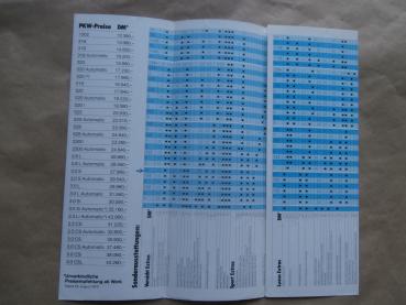 BMW 1502,316-320i E21,518-528 E12,2500-3.0Si,3.3Li E3,2.5CS-3.0CSL E9 Coupé Preisliste August 1975