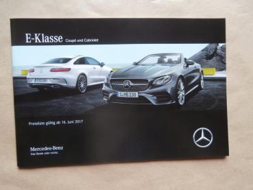 Mercedes Benz E-Klasse Coupé +Cabriolet BR238 16.Juni 2017