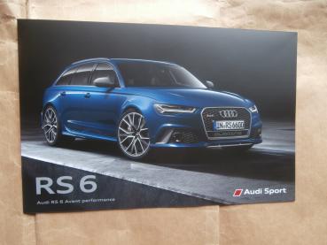 Audi RS6 Avant performance (Typ 4G) Mappe Oktober 2015 NEU