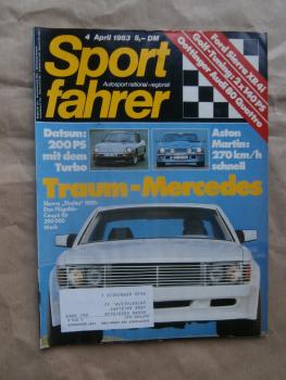 Sportfahrer 4/1983 Sierra XR4i, Oettinger Audi 80 Quattro,Sbarro Shahia 1000,Porsche 956,