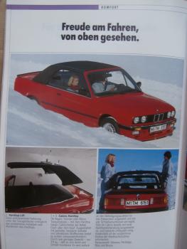 BMW 3er Reihe E30 Original Zubehör August 1989 Sportlichkeit Sicherheit Komfort Pflege