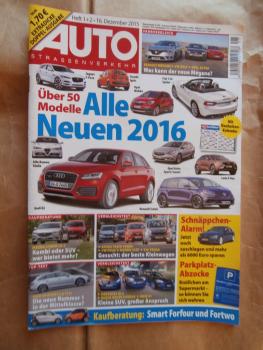 Auto Strassenverkehr 1+2/2016 Jazz 1.3iVTEC vs. Venga vs. Fabia Combi 1.2TSi vs. Polo 1.0TSi,