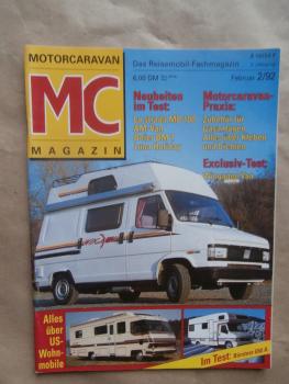 Motorcaravan Magazin 2/1992 La strada Sienal L auf Mercedes Benz 100, GMC GM20 AM-Van,Luna Holiday