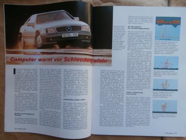 Mercedes Benz intern 3/1995 MCC Konzept, Frühwarnsystem Schleudergefahr bei Aquaplaning