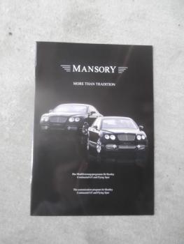 Mansory Bentley Continental GT und Flying Spur Modifizierungsprogramm Katalog Deutsch/Englisch