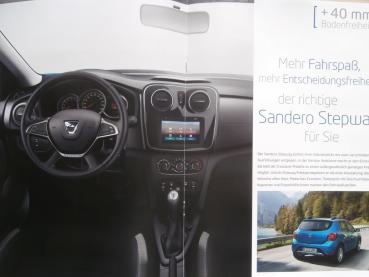 Dacia Sandero & Stepway Prospekt November 2016 +Preisliste NEU