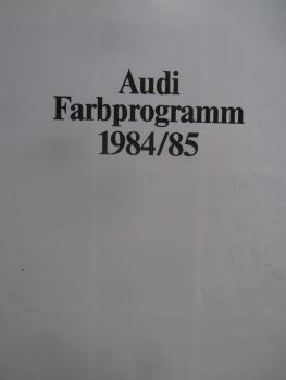 Audi Farbprogramm 1984/85 +Sitzbezüge 80 +quattro,100, 200,Coupé