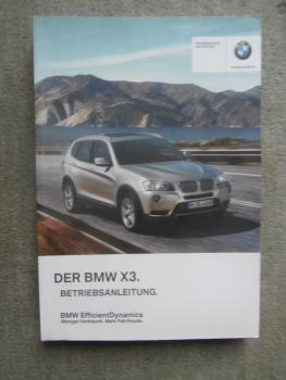 BMW X3 F25 xDrive20i 28i 35i 20d 30d 35d Bordbuch August 2011