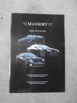 Mansory Aston Martin Vantge V8 DB9 und Vanquish /S Modifizierungsprogramm Broschüre