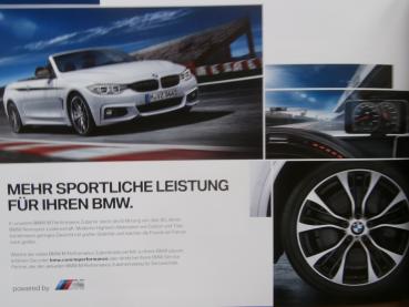 BMW 3er,4er,X3,X4 und Z4 E89 Zubehör Prospekt Februar 2017 NEU