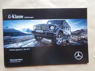 Mercedes Benz G-Klasse BR463 +G350d Professional +4x4 +AMG G63/G65 +designo manufaktur 5/2017