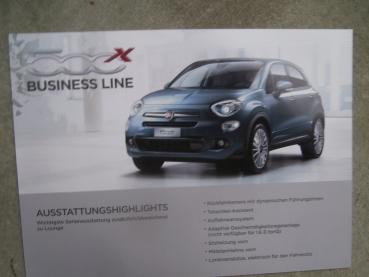 Fiat 500X Business Line Prospektblatt 81kw 103kw 88kw