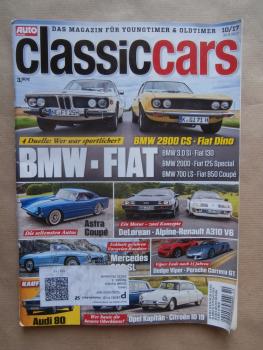 auto zeitung classicars 10/2017 BMW 2800CS vs. Fiat Dino,3.0Si vs. 130,2000 vs. Fiat 125 Special, 700LS vs. 850 Coupé,