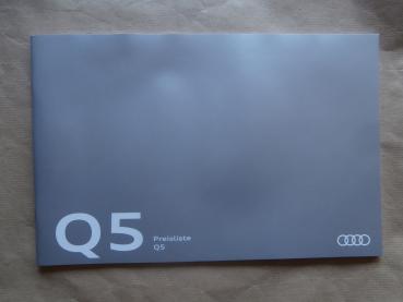 Audi Q5 (typ FY) 2.0TDI quattro 3.0TDI quattro Preisliste 16.April 2018