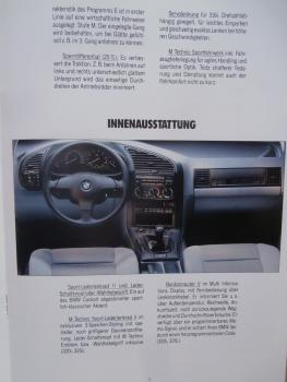 BMW 3er Reihe E36 Sonderausstattungen September 1990